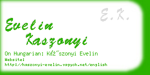 evelin kaszonyi business card